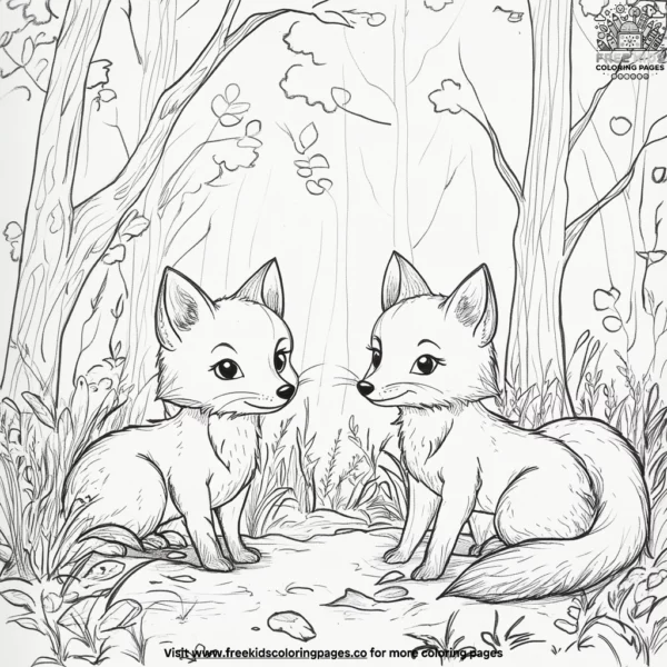 Fairies and forest friends coloring pages