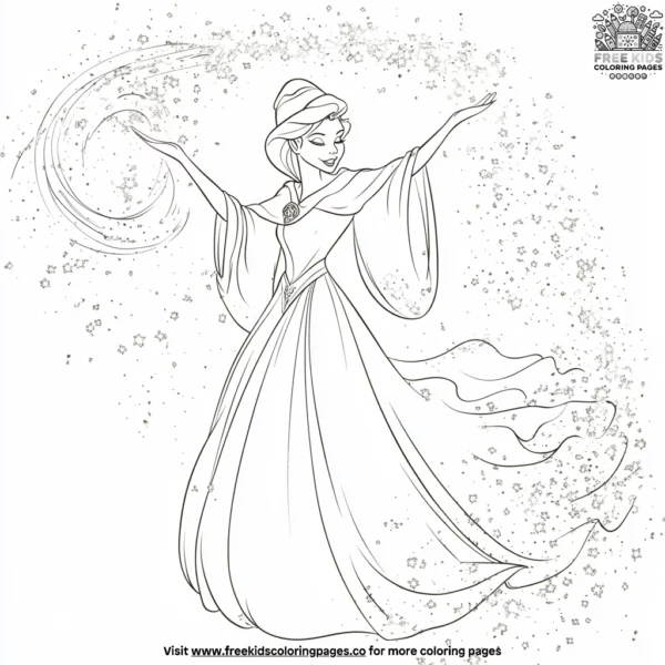 Fairy godmothers and enchantment coloring pages