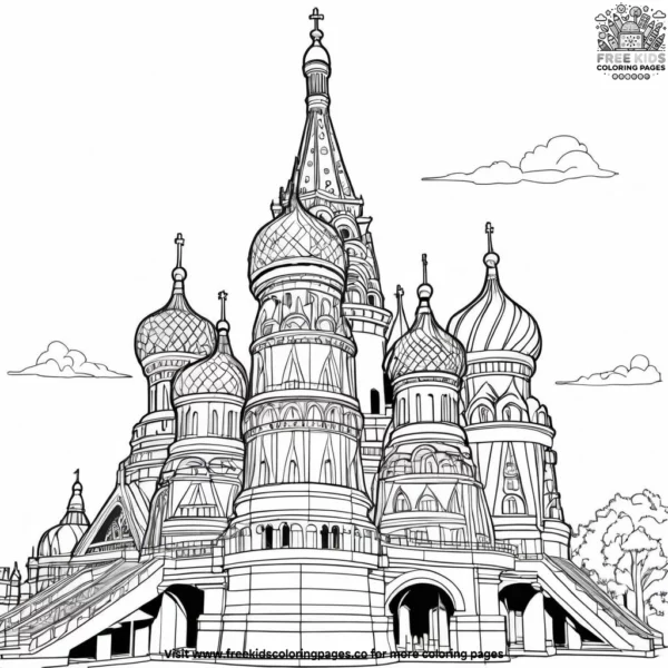 Famous architecture coloring pages