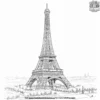 Famous Eiffel Tower Coloring Pages