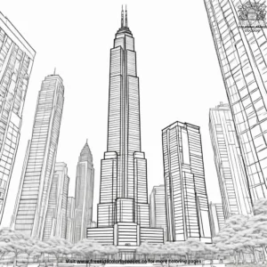 Famous Skyscraper Coloring Pages