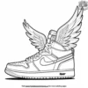 Fantasy Wings Sneaker Coloring Pages