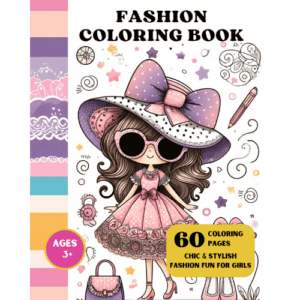 Fashion coloring book for girls