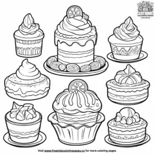 Festive Mexican Desserts Coloring Pages