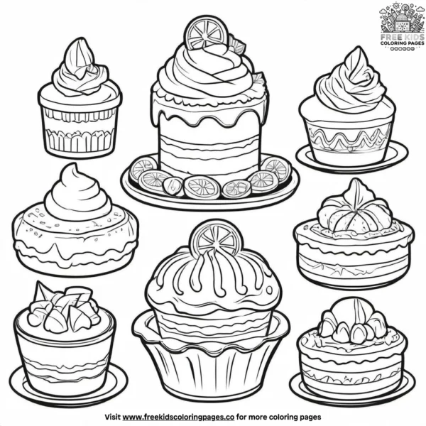 Festive mexican desserts coloring pages