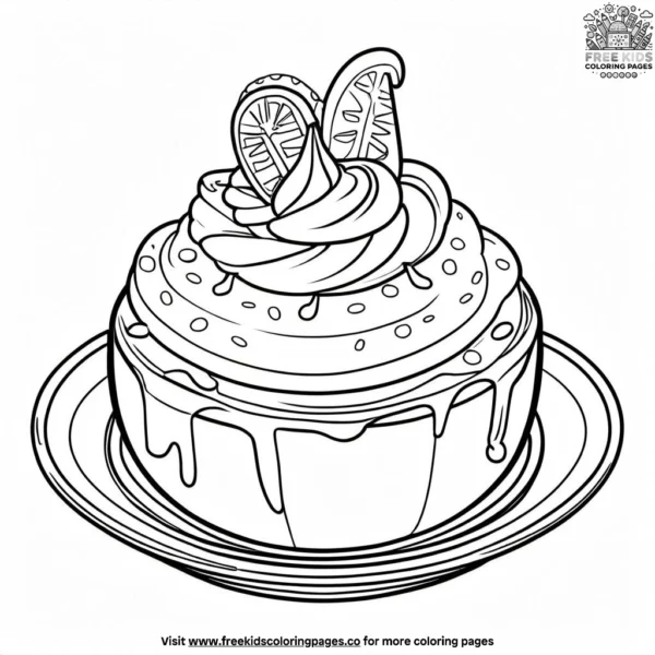 Festive mexican pudding coloring pages