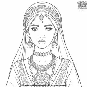 Festive National Dress Coloring Pages