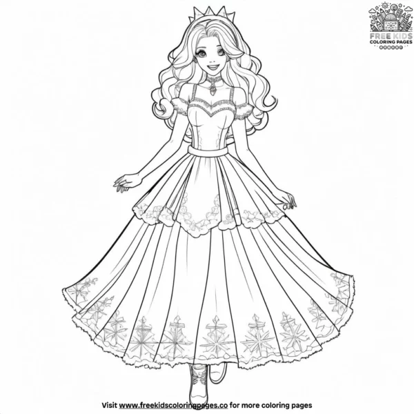 Festive outfit fun coloring pages