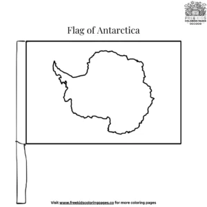 Flags of Antarctica Coloring Page