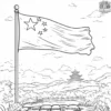 Flags of China Coloring Pages