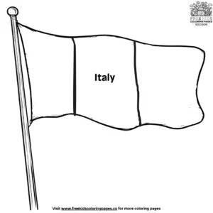 Flags of Italy Coloring Pages