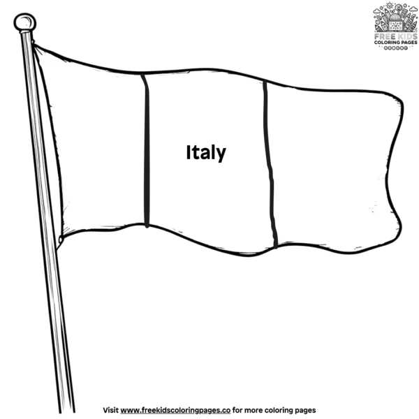 Flags of italy coloring pages