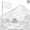 Flags of Japan Coloring Pages