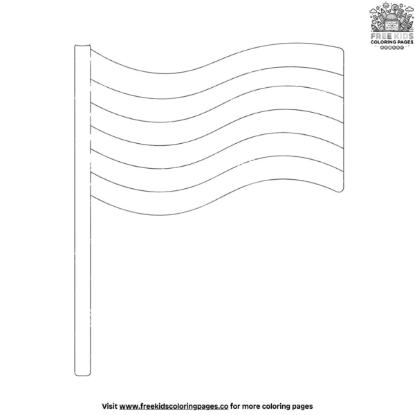 Flags with stripes design coloring pages