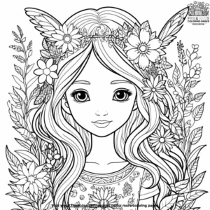 Floral Friend Coloring Pages