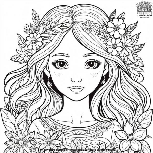 Floral fun coloring pages