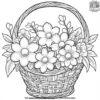 Flower Basket Easter Coloring Pages