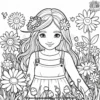 Flower Field Fun Coloring Pages