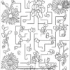 Flower Garden Maze Coloring Pages