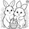 Fluffy Friends Easter Coloring Pages