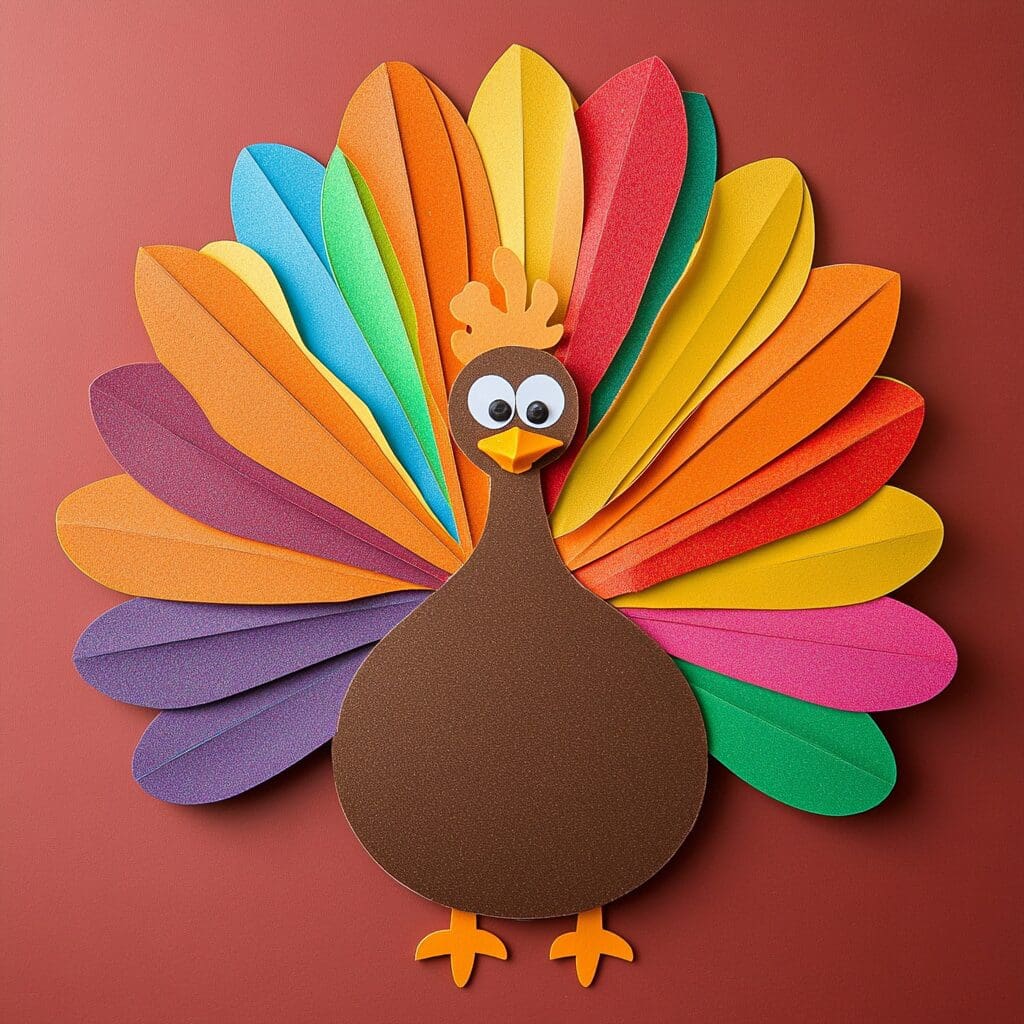 Foam turkey feather decoration 1