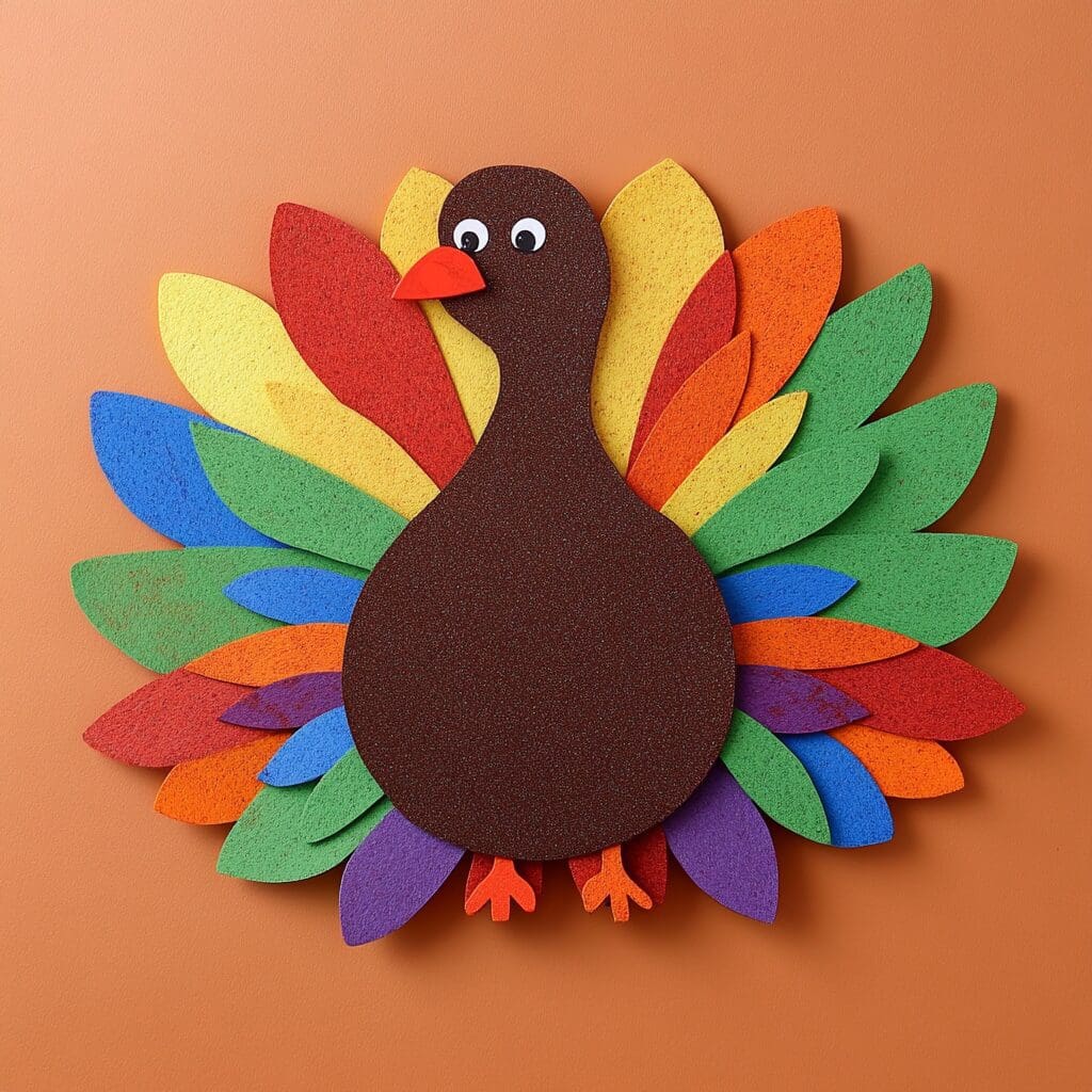 Foam turkey feather decoration 3