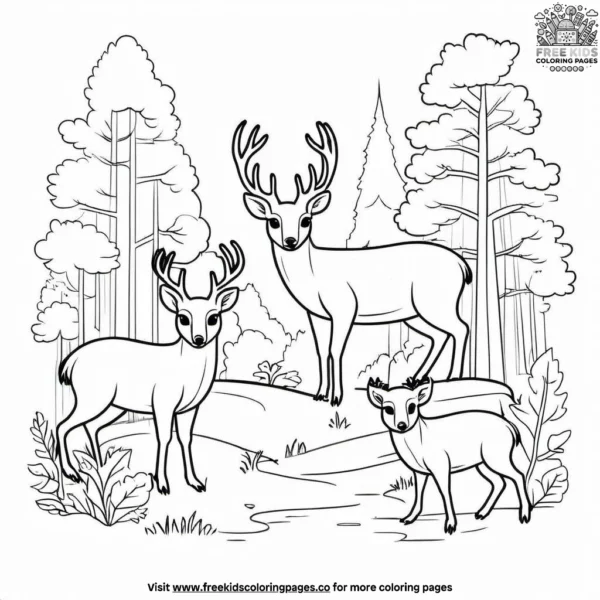 Forest creatures coloring pages