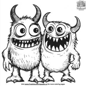 Freaky Monster Party Coloring Pages