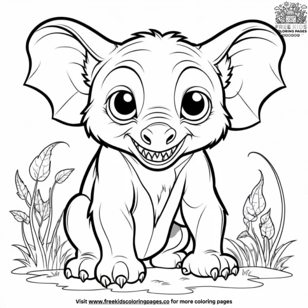 Frightful animal coloring pages