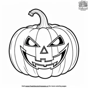 Frightful jack-o'-lantern coloring pages