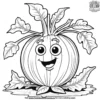 Funky Kohlrabi Coloring Pages