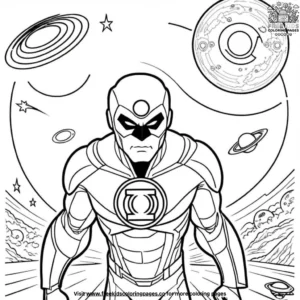 Galactic Green Lantern Coloring Pages