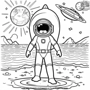 Galactic Lifeguard Duty Coloring Pages