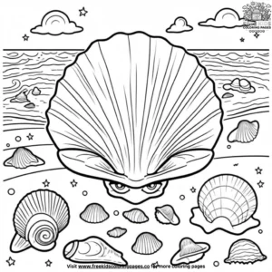 Galaxy Seashell Hunt Coloring Pages