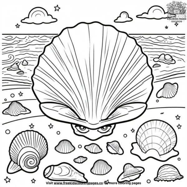 Galaxy seashell hunt coloring pages