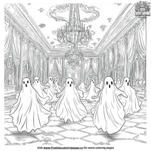 Ghost ballroom coloring pages