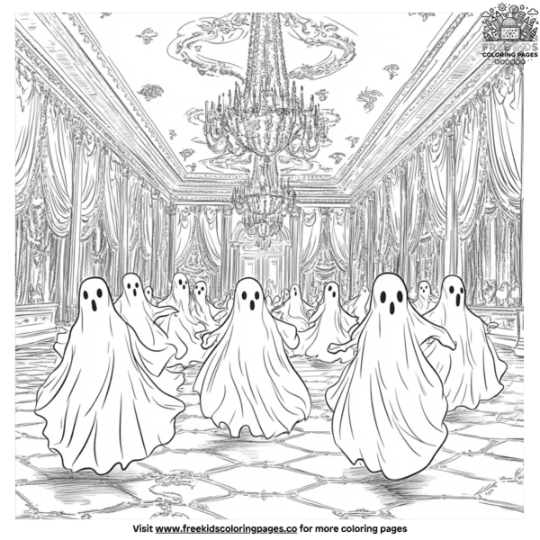 Ghost ballroom coloring pages