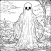 Ghostly Figures Coloring Pages