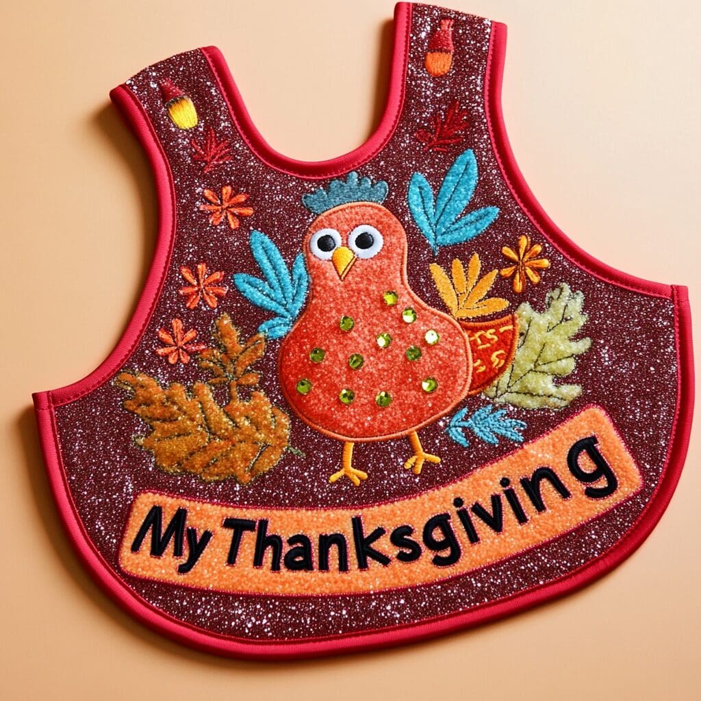 Glitter accents bib 1