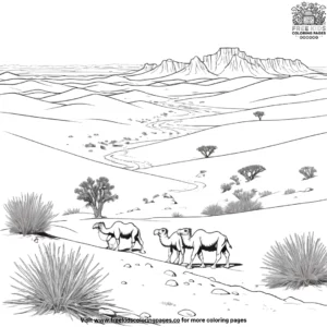 Gobi desert coloring pages