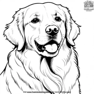 Golden Retriever Coloring Pages