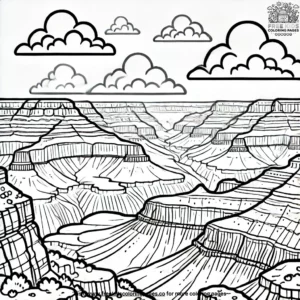 Grand Canyon Views Coloring Pages