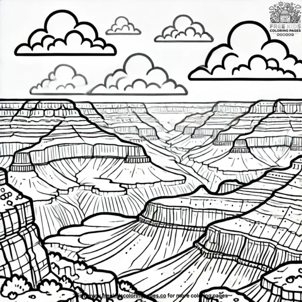 Grand canyon views coloring pages