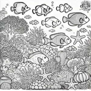 Great barrier reef coloring pages