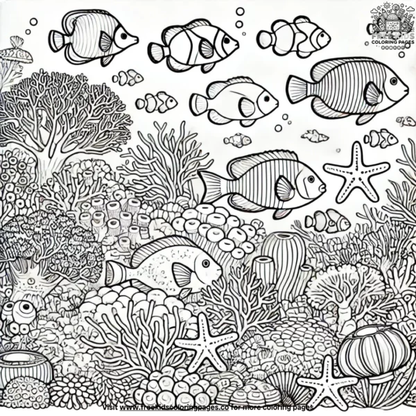 Great barrier reef coloring pages