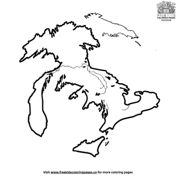 Great lakes coloring pages