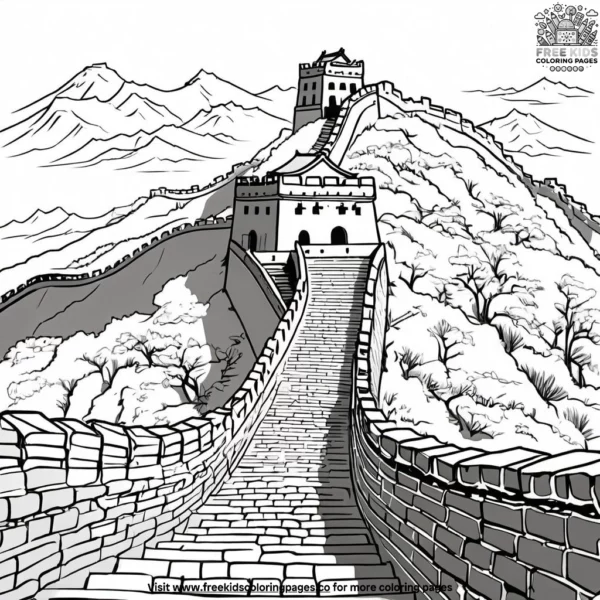 Great wall of china coloring pages