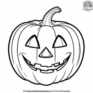 Grinning Jack O' Lantern Coloring Pages