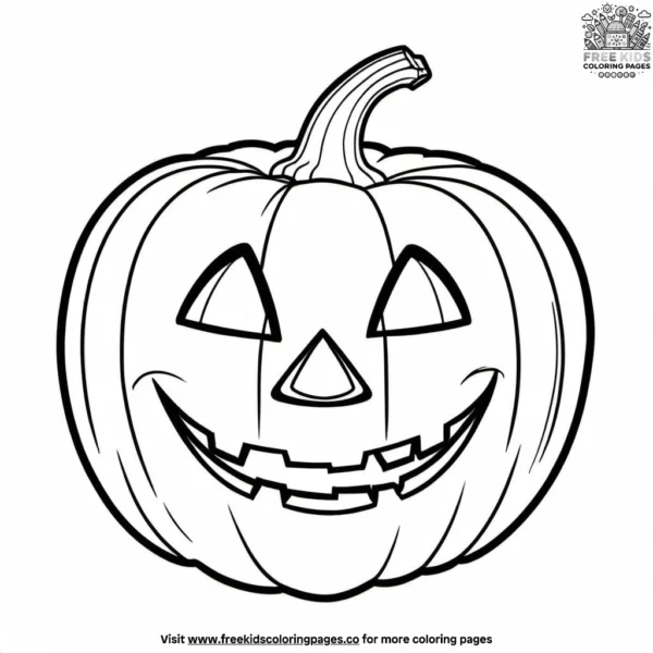 Grinning jack o' lantern coloring pages