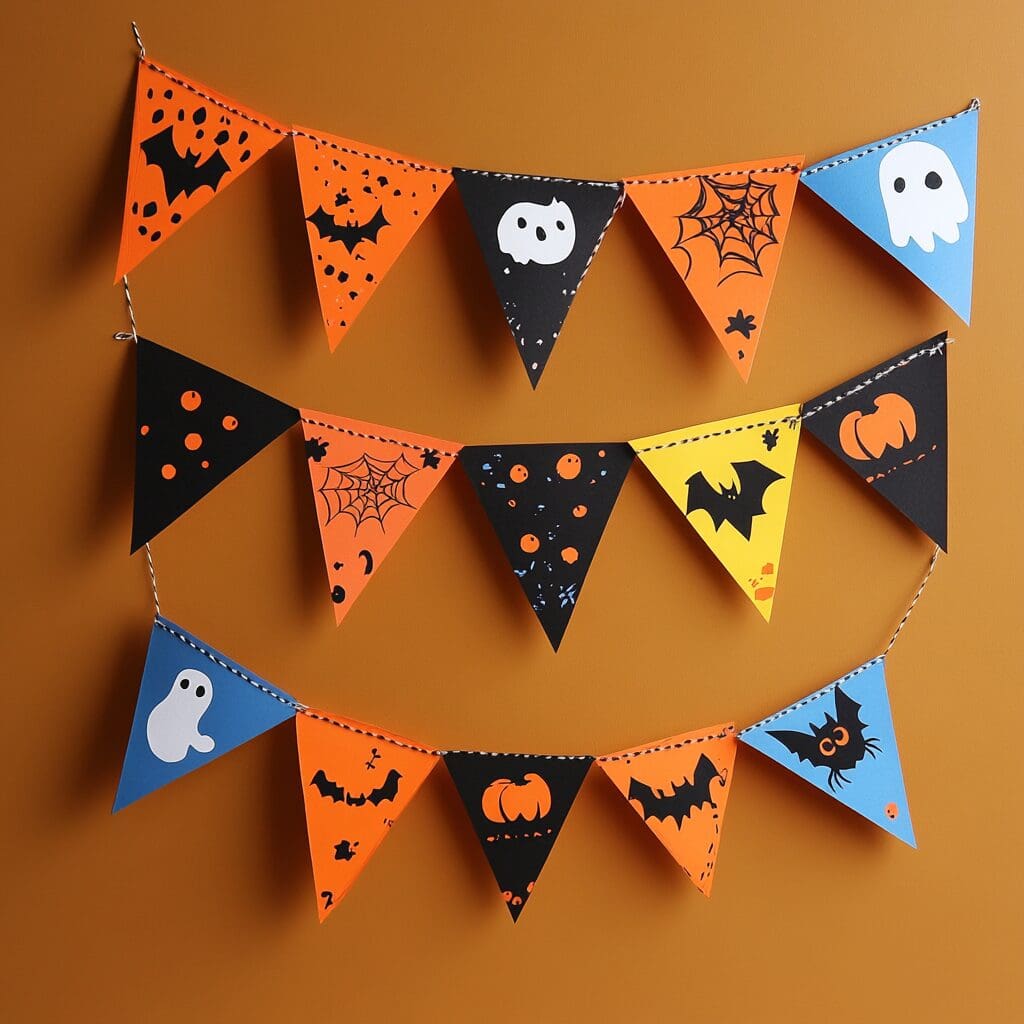 Halloween bunting flags 1